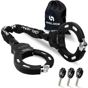 Scooter Lock, 5/16" Heavy Duty Chain Lock 29.5" Anti Theft Steel Security Lock with Drawstring Bag, for Electric Scooter, Bike, Motorcycle, Fence, Gate