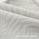 FUTEI Beige Decorative Throw Pillow Covers 16x16 Inch Set of 2,Soft Chenille Phoenix Tail Leaf Textured Cushion Case,Modern Home Decor for Couch Bed Living Room