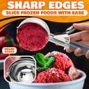 4 oz Large Ice Cream Scoop with Trigger Release #8 - Stainless Steel Cookie Scoop for Baking, Ice Cream & Cookie Dough, Comfort Grip Handle, Easy Release, Dishwasher Safe, Great as Mothers Day Gifts