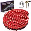 Red 35 Chain Compatible with Mini Bike Coleman CT100U CC100X Baja DB30 Motovox MBX10 MBX11 Predator 79cc 97cc 100cc Mega Moto MM-B80 105cc Powersports Parts 140 Link 35 Chain Breaker