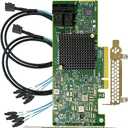 SAS HBA Card Compatible with LSI 9300-8i IT Mode PCIe SATA Expansion Card, 8-Port 12Gbps PCIe 3.0, SAS Expander Support, HBA Controller with 2X SFF-8643 to 4X SATA Cables for ZFS TrueNAS unRAID NAS