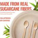 Compostable Sugarcane Plates 8.86 Inch, 125 Pack Heavy Duty, Leak & Oil Proof, Microwave Safe Bagasse Dinner Plates for Eco-Conscious Hosts | Outdoor BBQ, Wedding, Baby Shower, Camping, Catering