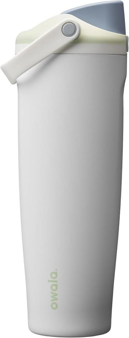 Owala FreeSip Sway Insulated Stainless Steel Water Bottle with TwoWay Spout, BuiltIn Straw and Bucket Handle, Made for Travel, School, and Sports, 40oz, BPA Free, Leak Proof, Iced Breeze