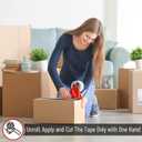 Mr. Pen Packing Tape Dispenser Gun 2-Inch, 4 Pack with 4 Rolls Clear Tape Gun for Packaging Boxes and Moving (Red)