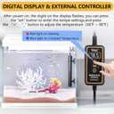 hygger Mini Submersible Aquarium Heater, Turtle and Betta Fish Tank Heater with Digital Display External Controller Freshwater