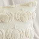 2 x Artscope Fall Pillow Covers 18 x 18 Set of 2 Decorative Autumn Harvest Holiday Pumpkin Throw Pillow Cases Soft Plush Faux Fur Couch Cushion Case for Farmhouse Halloween Sofa Bed Room Home Decor-Beige