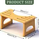 Foldable Toilet Stool, 2 Pack 7 Inches Poop Stool for Bathroom, Bamboo Toilet Stool Squat Adult, Collapsible Squatting Bathroom Potty Stool with Non-Slip Strip, Improve Squatting Posture and Comfort