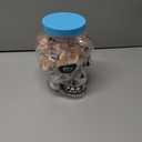 30 Pack Halloween Ring Candy - Individually Wrapped Holiday Themed Skull Candys Packed in a Skull Jar  Trick Or Treat Strawberry And Tutti Frutti Delicious Candys - Bulk Halloween Suckers Great Use, For Kids, Trick Or Treat, Party Favor, Classrooms, Goodie Bags