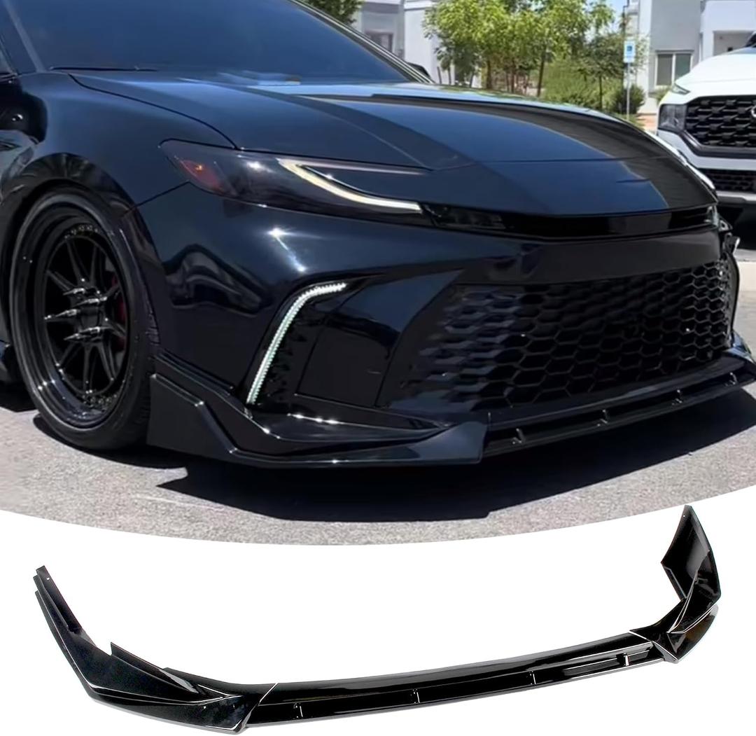Front Bumper Lip Splitter Spoiler Fit for Toyota Camry SE/XSE 2025 2026 Air Chin Body Kit Exterior Accessories(Gloss Black)