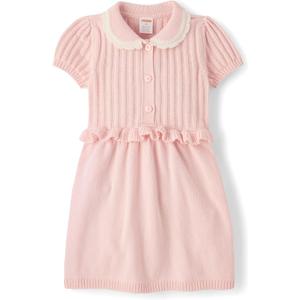 Gymboree Girls and Toddler Short Sleeve Sweater Dresses (12, Enchanted Pink)
