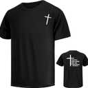 Mens Cross Quick Dry T-Shirts Breathable Gym Workout Shirts for Men and Youth Lightweight Short Sleeve Tees (Large)
