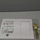 Pet Memorial Floral Wooden Picture Frame Gifts for Loss of Pet, Forever In Our Heart, Dog Cat Memorial Sympathy Gifts, Fits 4x6 Photo Frame (White-side)