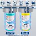 2 x H&G lifestyles Garden Hose Filter for Filling Pool Hot Tub,Iron Filter for Well Water,Reduce Calcium Magnesium,Water Filter and Softener System,Standard 3/4" GHT Brass Adapters, Up to 70,000 Gallons