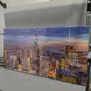 Extra Large New York City Wall Art NYC Skyline Office Wall Decor Sunset Manhattan Skyline Canvas Prints Modern Skyscraper Cityscape Pictures Artwork for Living Room Bedroom Home Decoration 30x60"