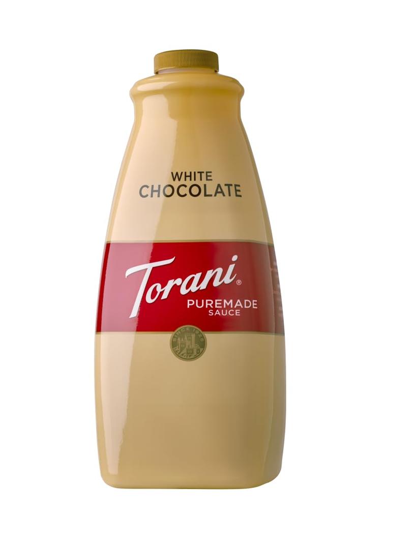 TORANI WHITE CHOCOLATE SAUCE 64 OZ., BBD 12/06/2027