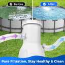 Above Ground Pool Filter Pump, 800 Gallons Flow Rate Pool Pumps Cartridge Pools Filters Pumps for High-Efficiency Water Clean & Debris Filtration, 800 GPH Swimming Pool Pumps Above Ground