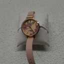 Nine West Women's Floral Dial Smooth Strap Watch (Pink/Rose Gold)