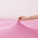 KUB Mattress Topper&Cooling Mattress Protector Bed Fitted Sheet Set, Deep Pocket&4 Elastic Bands, Triple Anti-Slip, Back Pain Relief, Breathable Soft 2 inch Mattress Pad Cover (Pink, Twin)