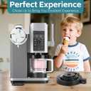 Outer Bowl Lid for Ninja NC500/NC501 Creami Deluxe Series Ice Cream Maker, Reusable Creami Lid Replacement for Ninja Creami Parts, Leak and Splash Proof, Dishwasher Safe (No Paddle)