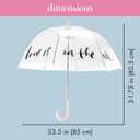 kate spade new york Clear Umbrella for Rain, Large Bubble Umbrella for Weddings, Love Is In The Air
