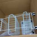 3-Tier Rolling Pantry Cart with Wheels, Stackable Wire Storage Floor Organizer for Kitchen Pantry Snack Shelves, Fruit Basket Stand, Vegetable Storage Rack for Food Snacks Onion Potato, White