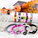 Morcheiong 40 Pcs Halloween Rubber Bracelets Silicone Wristbands for Halloween Trick or Treat Party Goodie Treat Bags Stuffers Filler Favors Classroom Prizes School Class Exchange Favors