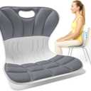 Ergonomic Chair Back Support Office Chair Lumbar Support for Good Posture Correction, Back Support for Floor Seat, Work from Home, Office (Gray)