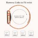 STIROLL Thin Replacement Band Compatible for Apple Watch 38mm 40mm 41mm 42mm(Series 11 10), Stainless Steel Metal Wristband Women Men for iWatch Ultra SE Series 9 8 7 6 5 4 3 2 1, Rose Gold