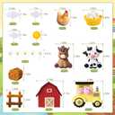 19Pcs Farm Animals Cake Topper Farm Animals Cake Decorations for Farm Themed Birthday Party Supplies
