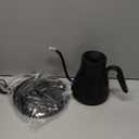 Gooseneck Electric Kettle with 1 Temperature Control for Pour Over Coffee & Tea, Quick Heating, BPA-Free Stainless Steel, Built-in Brew Timer, 1500W/0.9L (Ebony Black)