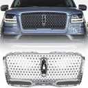 JOLONG Front Bumper Grille w/Camera Hole for Lincoln Navigator 2018-2021
Grill Assembly OE Style Replacement for JL7Z8200AA (Chrome)