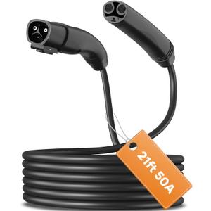 21/30/40/50ft NACS EV Extension Cord, Up to 50A 240V Without Drops in Power,Compatible with Model 3/Y/X/S (21ft)