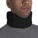 OTC Cervical Collar, Soft Contour Foam, Neck Support Brace, Black Average 3" Depth, Medium