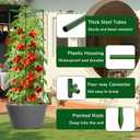 [Upgraded] ZeeDix 6 Pack Heavy Duty Tomato Cages for Garden, 57 Inch Foldable Plant Trellis Support Stakes for Heavy Climbing Plants, Adjustable Tomato Cage for Indoor Pots & Raised Garden Bed Outdoor