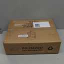 MNEETRUNG Small Bookcase, 3 Tier Industrial Bookshelf with Metal Frame and Backboard, Low Grey Book Shelf, Bookcase for Small Spaces, Living Room, Bedroom, and Home Office