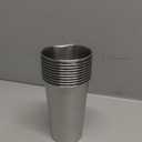 QWORK 16 Ounce Stainless Steel Pint Cups - 10 Pack 450ml 304 Steel Cup - for Coffee, Tea, Cold Drinks, Home and Outdoor Use