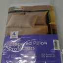 Ultra Soft Pillow Protectors with Zipper Queen Size - Set of 4 Breathable Pillow Covers - 100% Protection Against Stains, Dust & Dirt - Machine Washable (White)