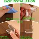 2 x Baby Corner Protector Corner Protector Baby Furniture Corner Protection Transparent Cover Sharp Furniture and Table Top Edges with Adhesive 12 Pack(L-Shaped)