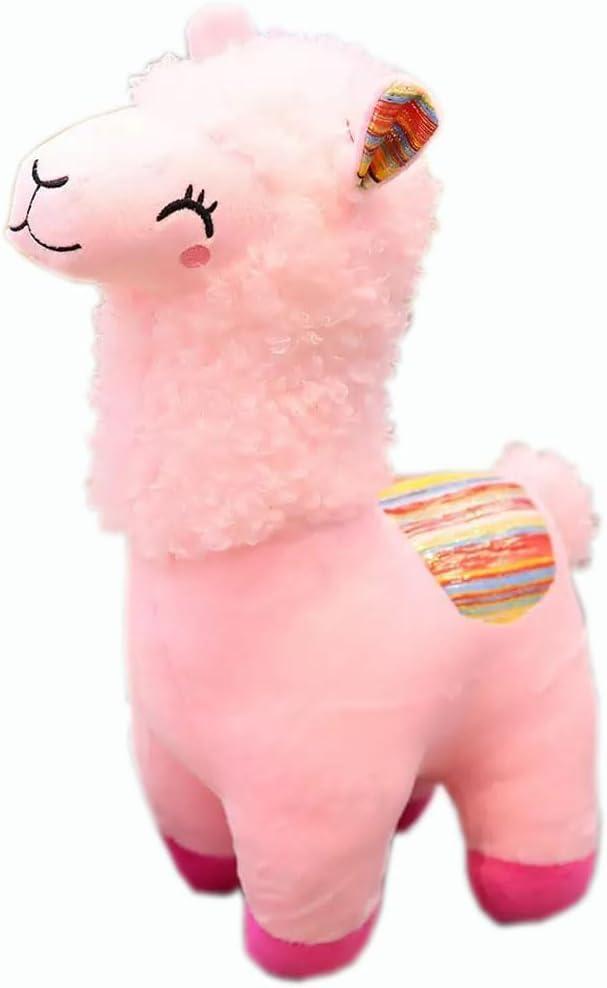Llama Stuffed Animals Soft Plush Cute Alpaca Doll for Boys Girls 10in (caibei yantuo fense)