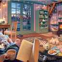 Ravensburger - Cozy Retreat - 500 Piece Large Format Jigsaw Puzzle - Enjoy The Serenity of a Simple Scene, Complete with Tea and a Good Book - Premium Quality - Puzzles for Adults