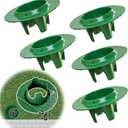 FREEKIT 5Pack Sprinkler Head Protectors-Cuttable, Donut-Style Lawn Sprinkler Guard, ABS Plash Guard, Prevent Damage from Mower&Trimmer. Bottom Groove Pipe&Wires can Pass Through. 4 Legs Easy Position