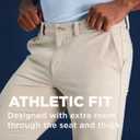Haggar Mens Sport Travel Performance Athletic Fit Flat Front Stretch Casual Pant, 36Wx29L