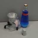 Lava Lamp White Blue and Silver