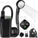 Portable Shower for Camping, [Long-Lasting] Spopal 6000mAh Rechargeable Camping Shower with Intelligent LED Display, 4 Spray Modes, IPX7 Waterproof Outdoor Camp Pump for Hiking, Travel, Car, Pet