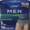 Tena Incontinence/Bladder Control Underwear for Men, Protective,Medium/ Large, 16 count