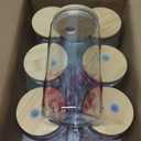 Joyclub 8 Pack Sublimation Glass Cups Blanks with Bamboo Lid 16 OZ Clear Glass Beer Cans Mason Jar for Iced Coffee Juice Soda Drinks