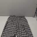 ANRABESS Women's Striped Gingham Pants 2025 Fall Pajama Lounge Boxer Pants Casual Wide Leg Drawstring PJ Bottoms Trousers (Multi Black Plaid), S