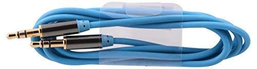 4 x Premier Value Aux Cable 3.5ft Trpcl Blue