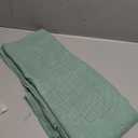 Christmas Mint Green Semi Sheer Curtains 84 Inches Long Faux Linen Mint Green Sheers Rod Pocket for Bedroom Living Room Girls Kids Room 2 Panels Xmas 52x84