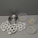 KOMBABE 3-Tier Electric Egg Cooker with Automatic Shut-Off  Compact Steamer for Hard/Soft Boiled Eggs, Chicken & Breakfast Foods, Includes Spoon (White)